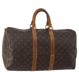 LOUIS VUITTON Monogram Keepall 45 Boston Bag M41428 LV Auth 201180