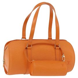 Borsa a mano LOUIS VUITTON Epi Soufflot Orange Mandarin M5222H LV Auth 203201V