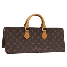 LOUIS VUITTON Monogram Sac Triangle Hand Bag M51360 LV Auth gh2339A