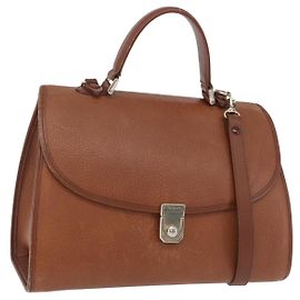 Bolso de mano Burberrys de cuero 2way Marrón Dorado Auth ep16217