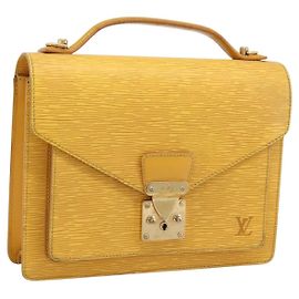 Borsa a mano LOUIS VUITTON Epi Monceau28 2way Gialla M52129 LV Auth bs37379