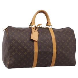 LOUIS VUITTON Monogram Keepall 50 Boston Bag M41426 LV Auth 204724A