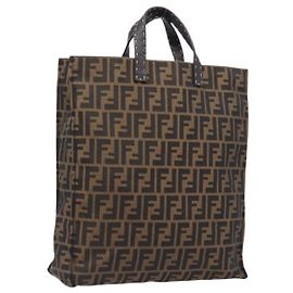 Borsa a mano FENDI Zucca Canvas Nera 8BH173 Auth gh2369