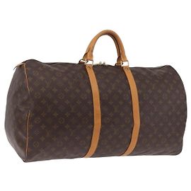 LOUIS VUITTON Monogram Keepall 60 Boston Bag M41422 LV Auth 203296A