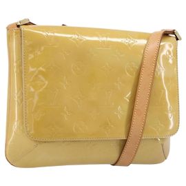 LOUIS VUITTON Monogram Vernis Thompson Street Bag Beige M91301 LV Auth ep15853A