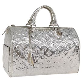 Bolsa LOUIS VUITTON Monogram Miroir Speedy 30 Silver Argent M95786 Auth 206125SAV