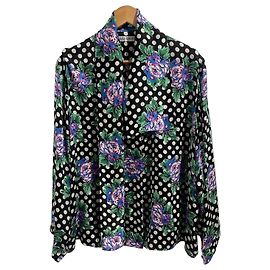 Balenciaga gepunktete Bluse T.40