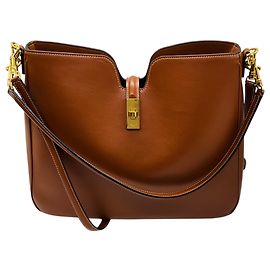 Céline Borsa a spalla Soft Camille 16 Medium in pelle di vitello liscia Tan Celine