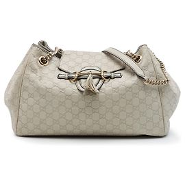Tote Gucci Emily Large Guccissima Bianca