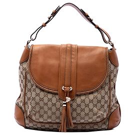 Borsa a tracolla Gucci GG Canvas Marrakech Beige