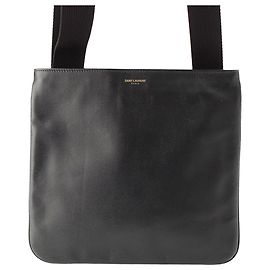 Autre Marque Borsa crossbody piatta Saint Laurent Grain De Poudre nera
