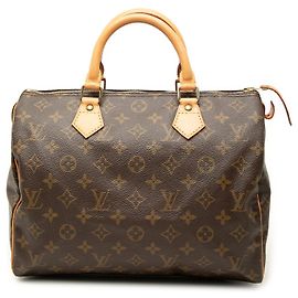 Louis Vuitton Monogram Speedy 30 Boston Tasche Braun