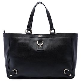Gucci Abbey D Ring Tote aus schwarzem Kalbsleder