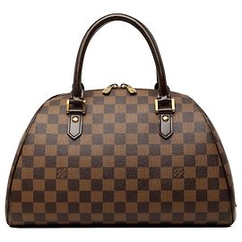 Borsa a mano Louis Vuitton Damier Ebene Ribera MM Marrone