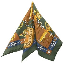 Mouchoir en soie Hermès Cliquetis Vert