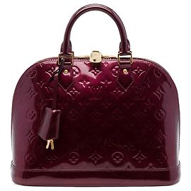 mala Louis Vuitton Monogram Vernis Alma PM vermelha