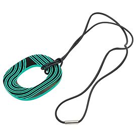 Collier pendentif Hermès Isthme Pop laqué vert PM