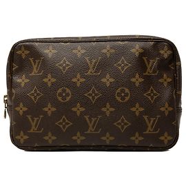 Louis Vuitton Monogram Trousse Toilette 23 Clutch Bag Braun