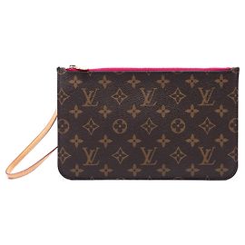 Brown Louis Vuitton Monogram Neverfull MM Pouch