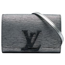 Borsa a tracolla Louis Vuitton Louise PM in pelle Epi metallizzata grigia