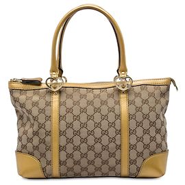 Borsa Tote Lovely Gucci GG Canvas Beige