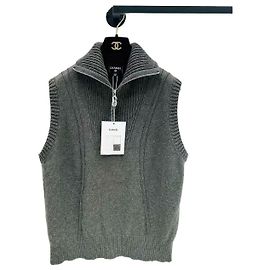Chanel Maille en laine grise