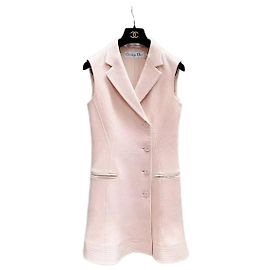 Autre Marque Vestido casaco Dior de lã rosa