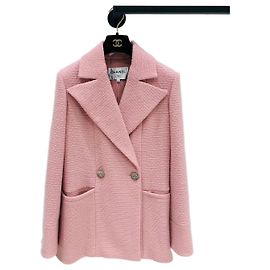 Chaqueta Chanel de Tweed Rosa Talla 34