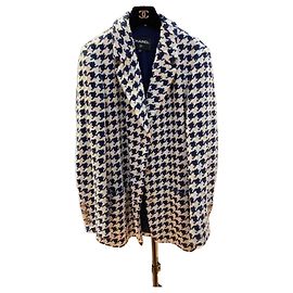 Chaqueta Chanel de tweed pata de gallo multicolor