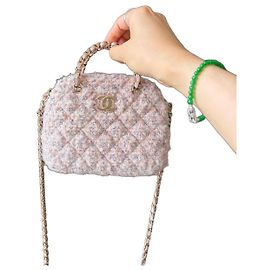 Chanel Mini Shell Bag Pink Bouclé Tweed