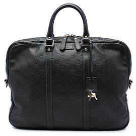 Borsa business Gucci Guccissima marrone