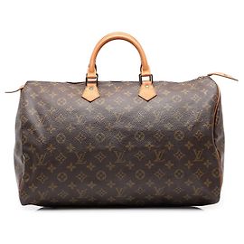 Louis Vuitton Monogram Speedy 40 Boston Tasche Braun