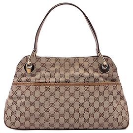 Bolsa de Ombro Gucci GG Canvas Eclipse Bege