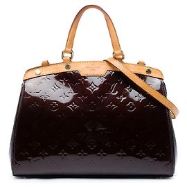 Louis Vuitton Monogram Vernis Brea MM Satchel Tasche Lila