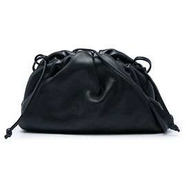 Borsa a tracolla The Mini Pouch Bottega Veneta in nappa nera