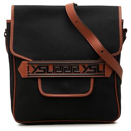 Autre Marque Borsa a tracolla in tela Saint Laurent nera