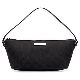 Borsa a tracolla Boat in tela GG Gucci nera