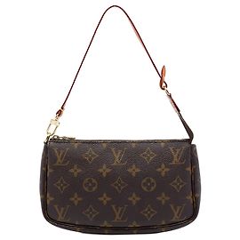 Borsa a tracolla Louis Vuitton Monogram Pochette Accessoires Marrone