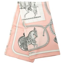 Foulard di seta Hermès Grand Apparat Rosa 90