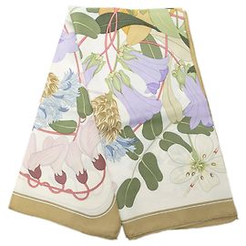 Hermès Flora Graeca Seidentuch Weiß 90 Scarves