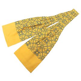 Foulard in seta Ascot con stampa a corda giallo Hermès