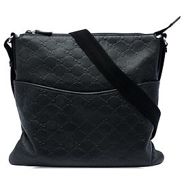 Borsa Messenger Piatta Gucci Guccissima Nera