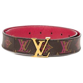Louis Vuitton Monogram Rainbow LV Initiales Wendelgürtel braun