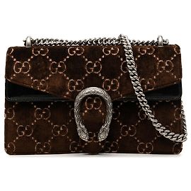 Borsa a tracolla Dionysus in velluto GG Medium marrone Gucci