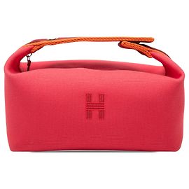 Hermès Small Toile Bride A Brac Vanity Bag Rosa