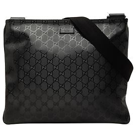 Borsa crossbody Gucci GG stampata nera