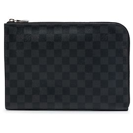Borsa a pochette Louis Vuitton Damier Graphite Pochette Jour MM nera
