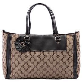 Borsa Tote Trophy Gucci GG Canvas marrone