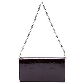 Louis Vuitton Monogram Vernis Sarah Chain Wallet Schultertasche Purple