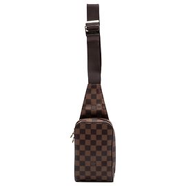 Bolsa Tiracolo Louis Vuitton Damier Ebene Geronimos Castanha